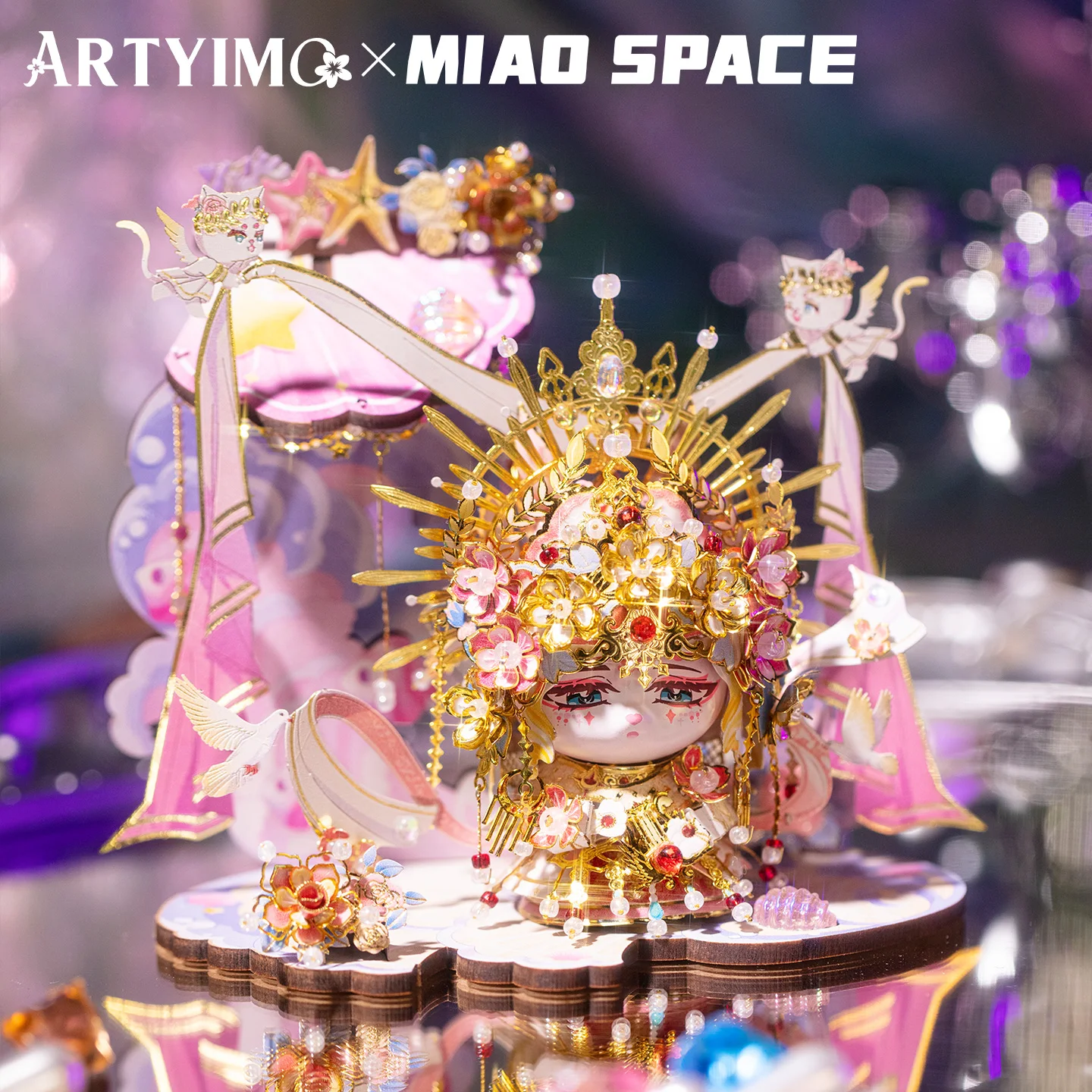 Фото ARTYIMO Venus MIAO 3D металлическая головоломка, набор для самостоятельной сборки, головоломка-тестер на логику, украшение для стола, подарок на Рождество, Хэллоуин, день рождения, коллекционный предмет №1