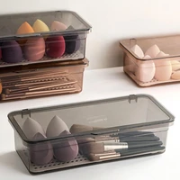 creative multi purpose drain board beauty egg makeup brush table storage box cosmetics case cosmetics storage case