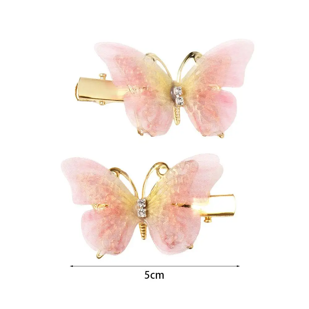 Набор заколок для волос из сплава 2 шт. красочные аксессуары в форме бабочки