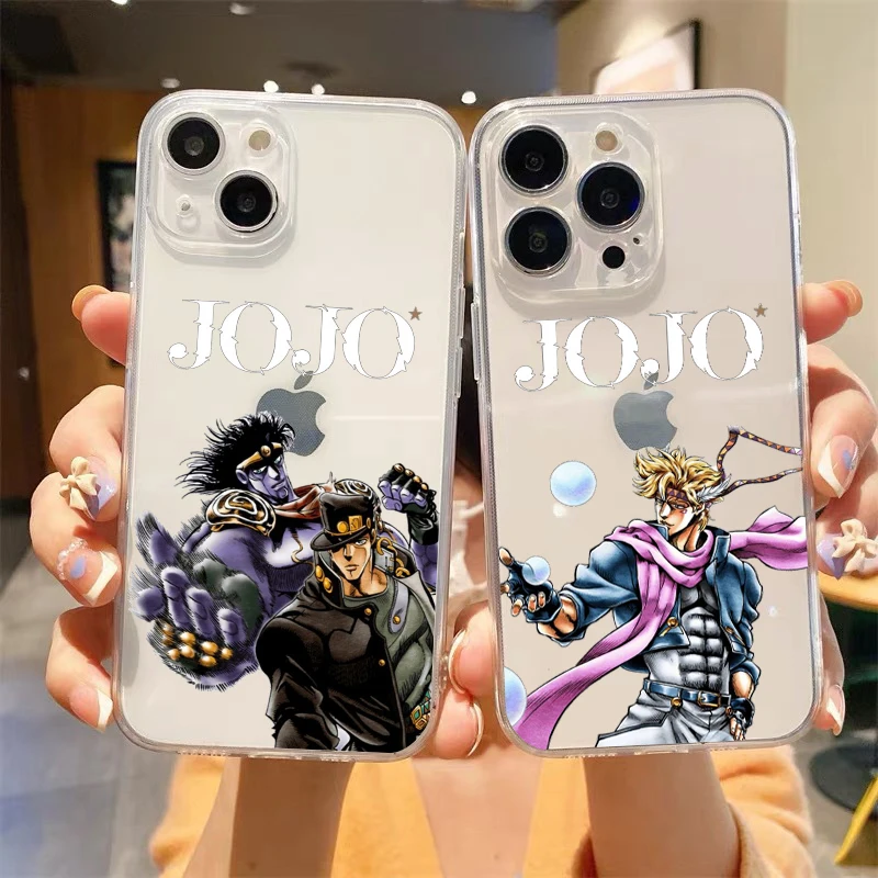 

JoJo Bizarre Adventure Shockproof Clear Phone Case For iPhone 14 13 12 11 Pro Max 7 8 Plus X XR XS Max SE 2022 Soft Cover Fundas