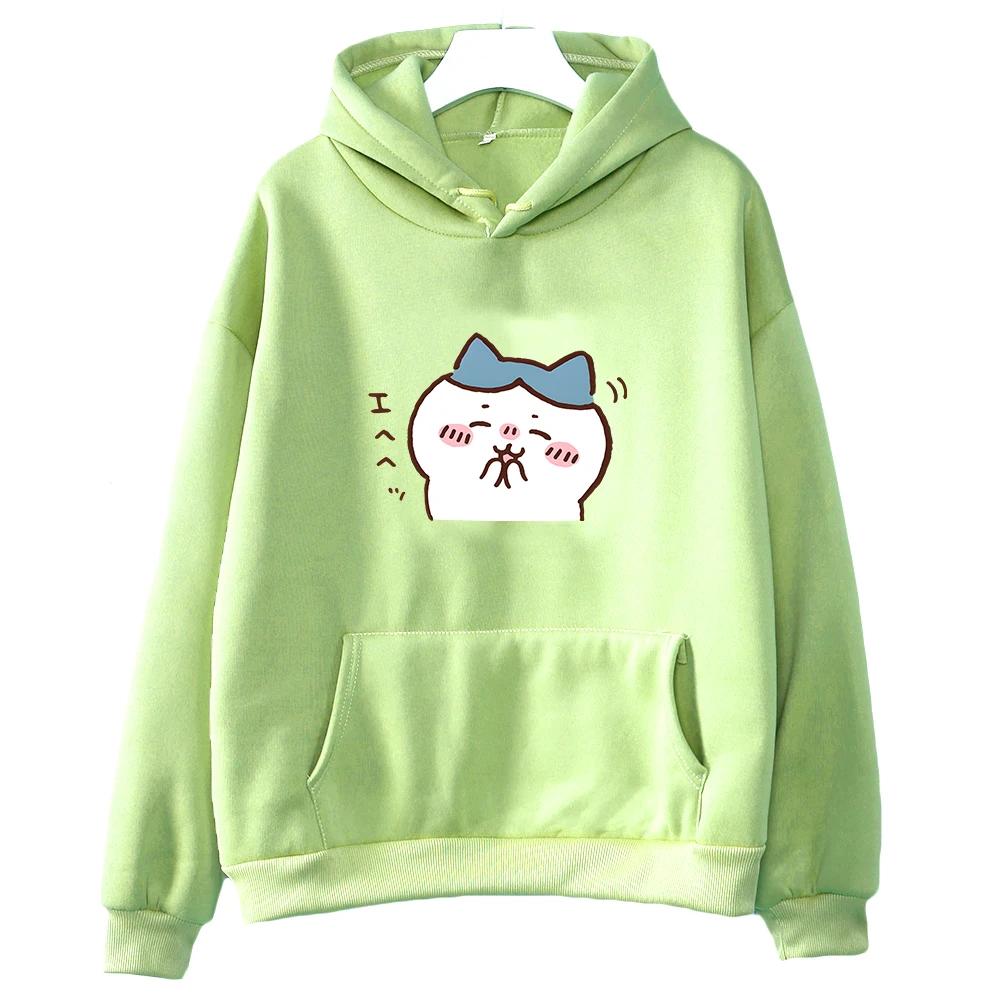 

Chiikawa Graphic Hoodies Japanese Anime Long Sleeve Sweatshirt Kawaii/Cute Fleece Regular Women/men Funko Pop Regular Fit Female