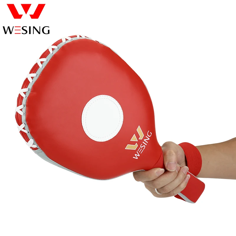 Фото Боксерские лапы Wesing для тренировок, кожаные, для кикбоксинга, тхэквондо, бокса, для отработки ударов по мишени №2
