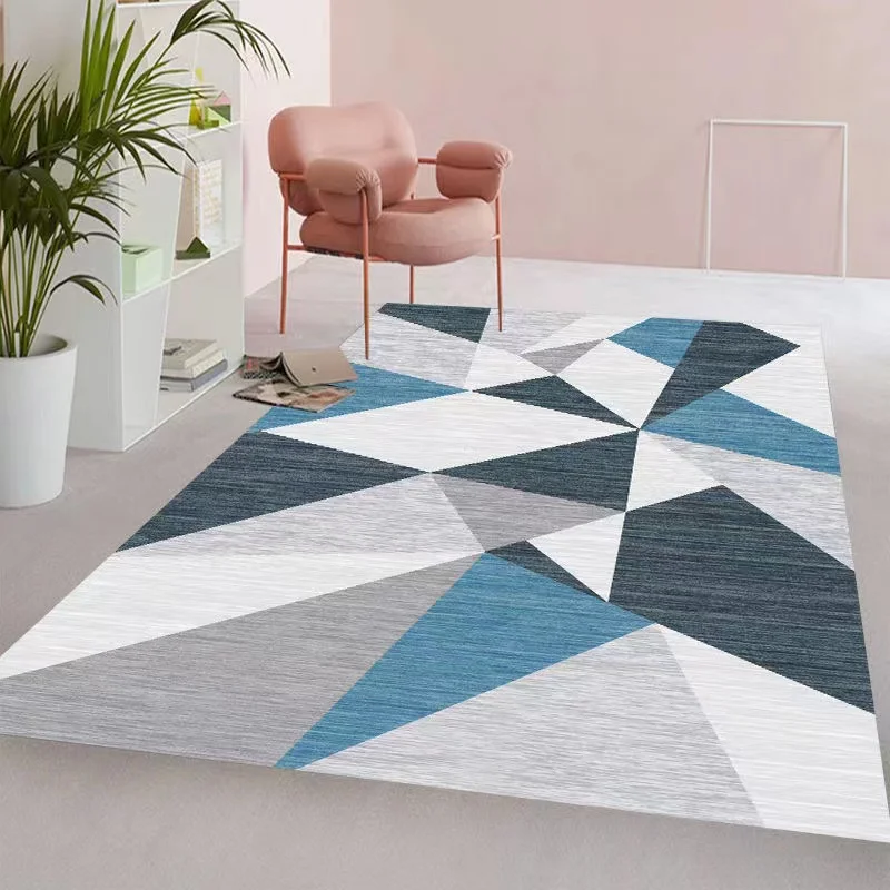 

Nordic Style Geometry Modern Minimalist Carpets Living Room Sofa Coffee Table Floor Mat Bedroom Room Large Area Home Decor Rugs