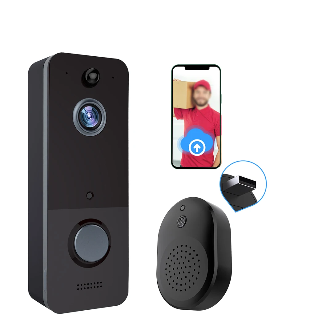 

Смарт-звонок Дверной настенный беспроводной с Wi-Fi и датчиком движения