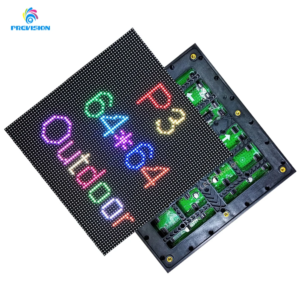 Настенная видеопанель высокой четкости P3 наружная панель 192x192 мм 64x64 пикселей