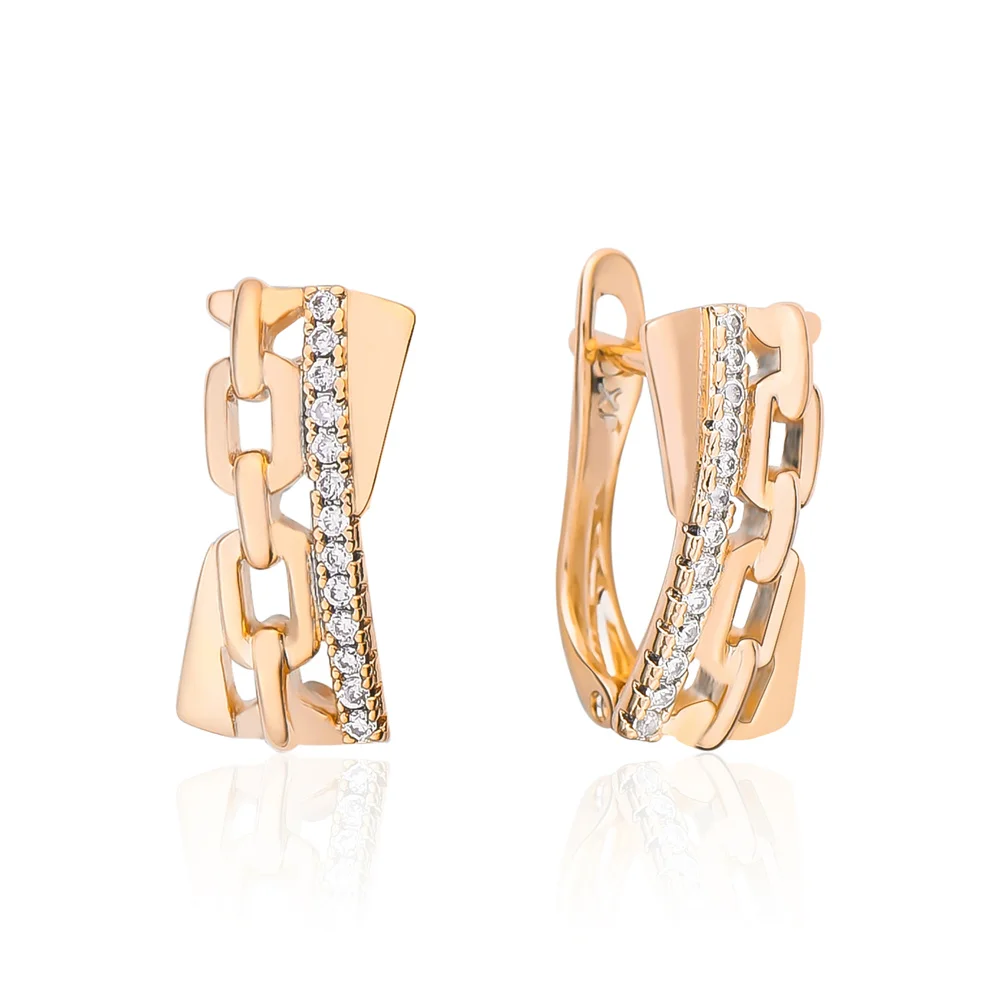 

Hanreshe Fashion New Chain Openwork Earring Autumn New the Ultimate Luxury Inlaid Crystal Jewelry Earrings for Woman Gift