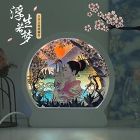 chinese style paper cut nightlight creative gift 3d light carving romantic atmosphere led lamination lamp bedroom living room