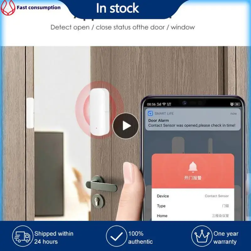 

90db Siren Smart Home Window Sensor Smartlife App Door Sensor Tuya Work With Google Home Alexa Tuya Smart Wifi Door Sensor Hot