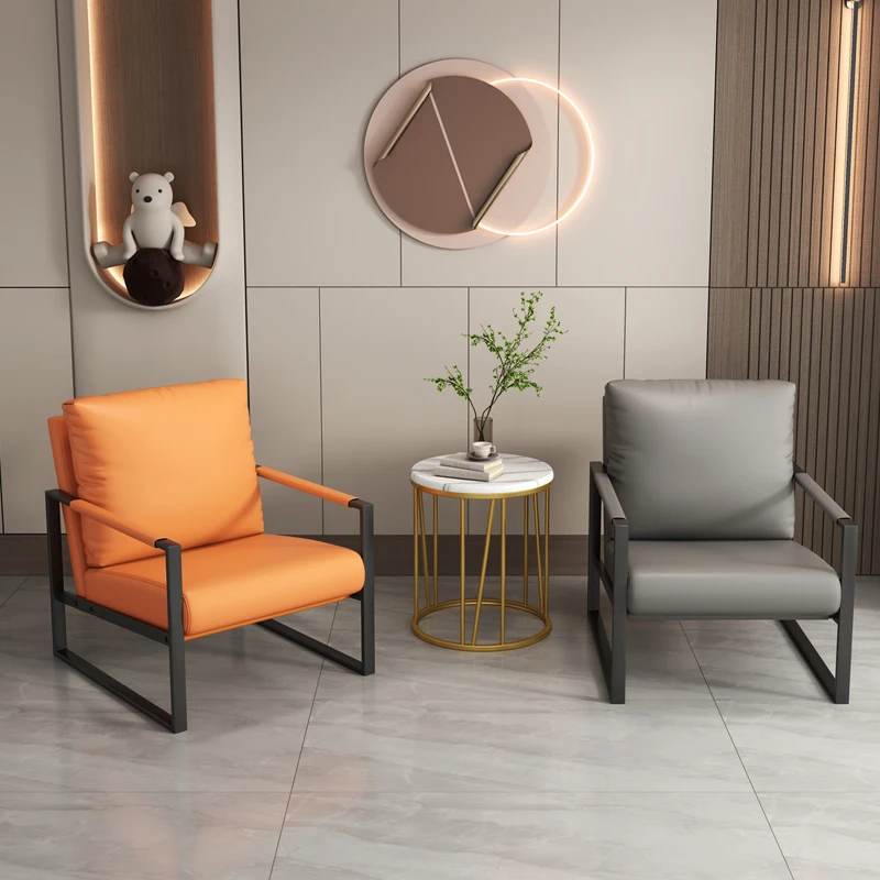 

Metal Garden Sofa Chairs Modern Cushion Bedroom Vanity Nordic Armchair Lounge Dining Office Design Sillon Individual Nordic Sofa