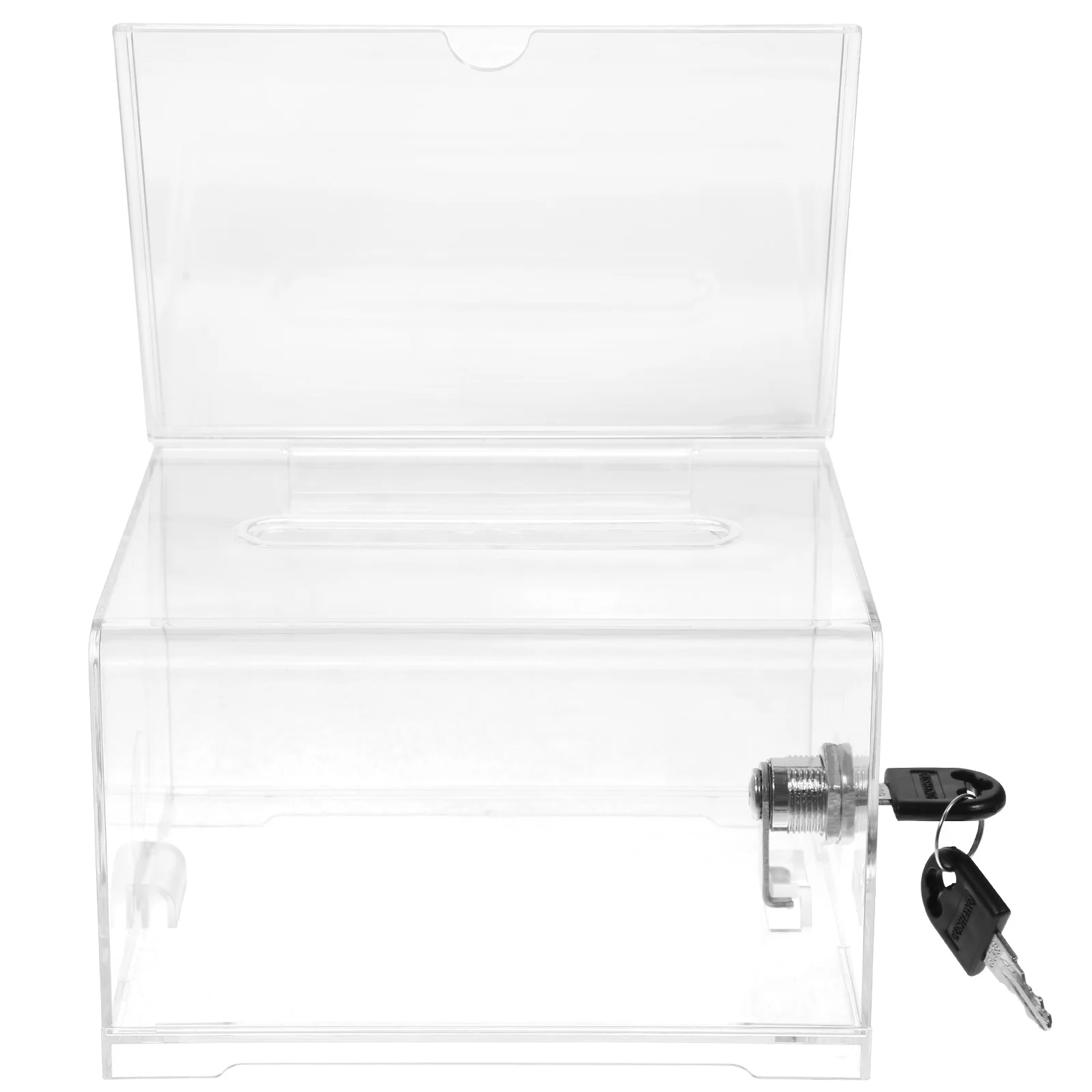 

Trading Card Storage Box Raffle Box Acrylic Clear Lock Box Tip Jar For Money