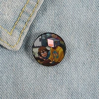 gardening printed pin custom funny brooches shirt lapel bag cute badge cartoon cute jewelry gift for lover girl friends