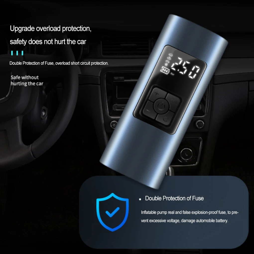 

Air Compressor 12V Tire Inflator Inflating Device Inflatable Pump