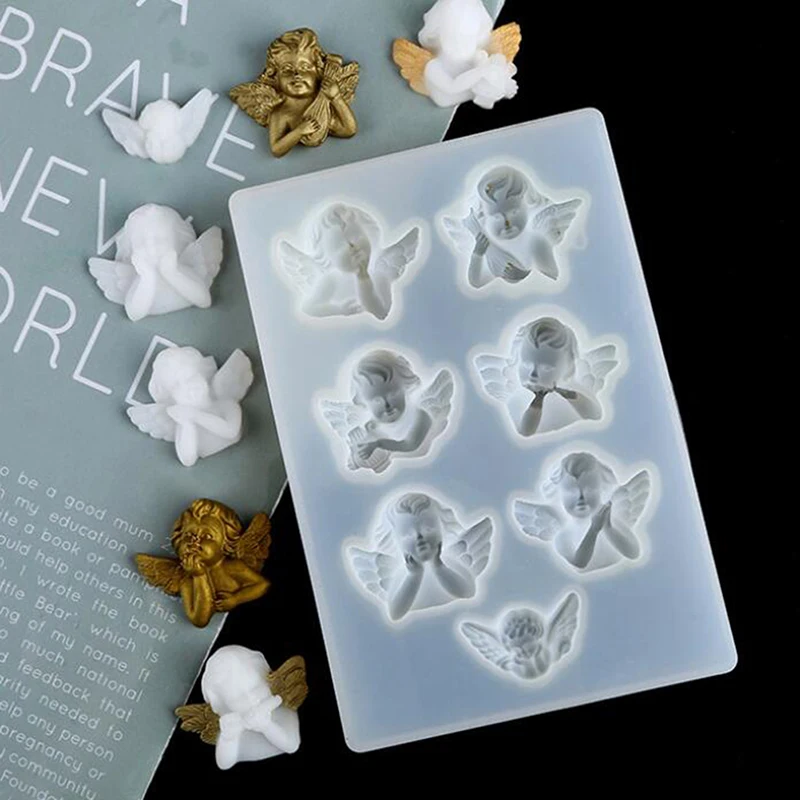 

1 шт., силиконовая форма в форме маленького ангела для смолы, глины своими руками, формы для подвесок, инструменты для ювелирных изделий, форм...