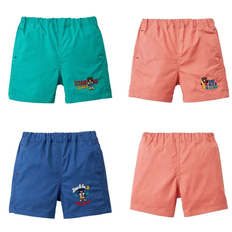 

Children's Shorts 2022 Summer Japanese Solid Color Simple Cartoon Alphabet Black Bear Shorts Boys Five-Point Pants