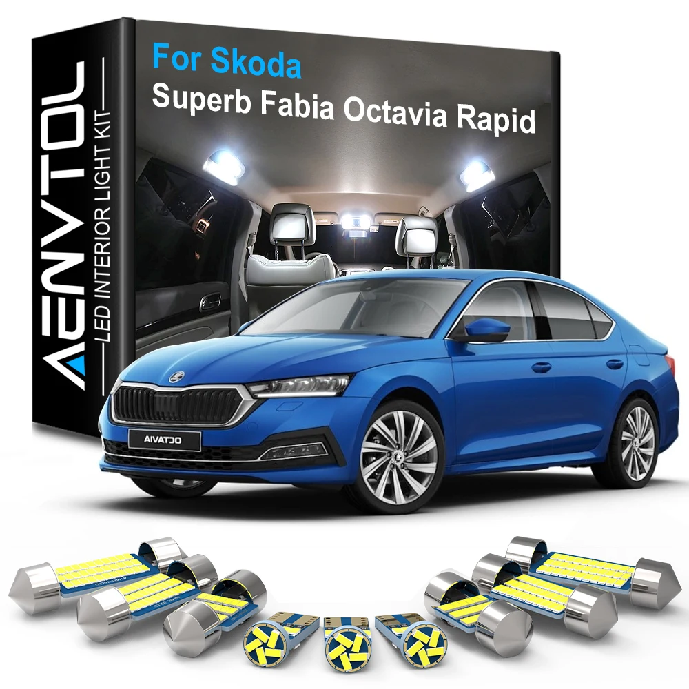 

Car LED Interior Lights Canbus For Skoda Superb 1 2 3 3U 3T 3V3 3V5 Fabia Octavia MK1 MK2 MK3 A5 A7 6Y NJ3 NJ5 Rapid Accessories