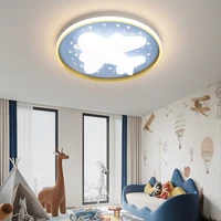 modern airplane blue pink round childrens led ceiling lamp for bedroom living kid play room aisle apartment interior luminaries