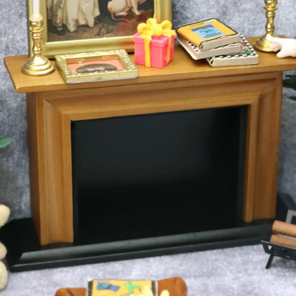 

Mini Wood Fireplace Creative Cute Vivid Creative Vintage Fireplace Model