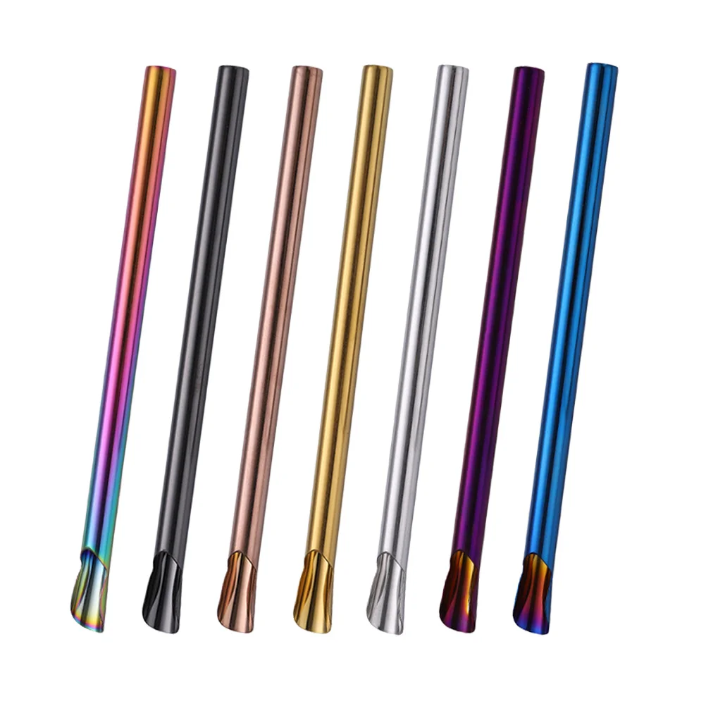 

Straw Tea Beveragemetalcold Drinkingcoffee Transparent Bubble Cocktailfat Milkreusable Straws Stainless Steel