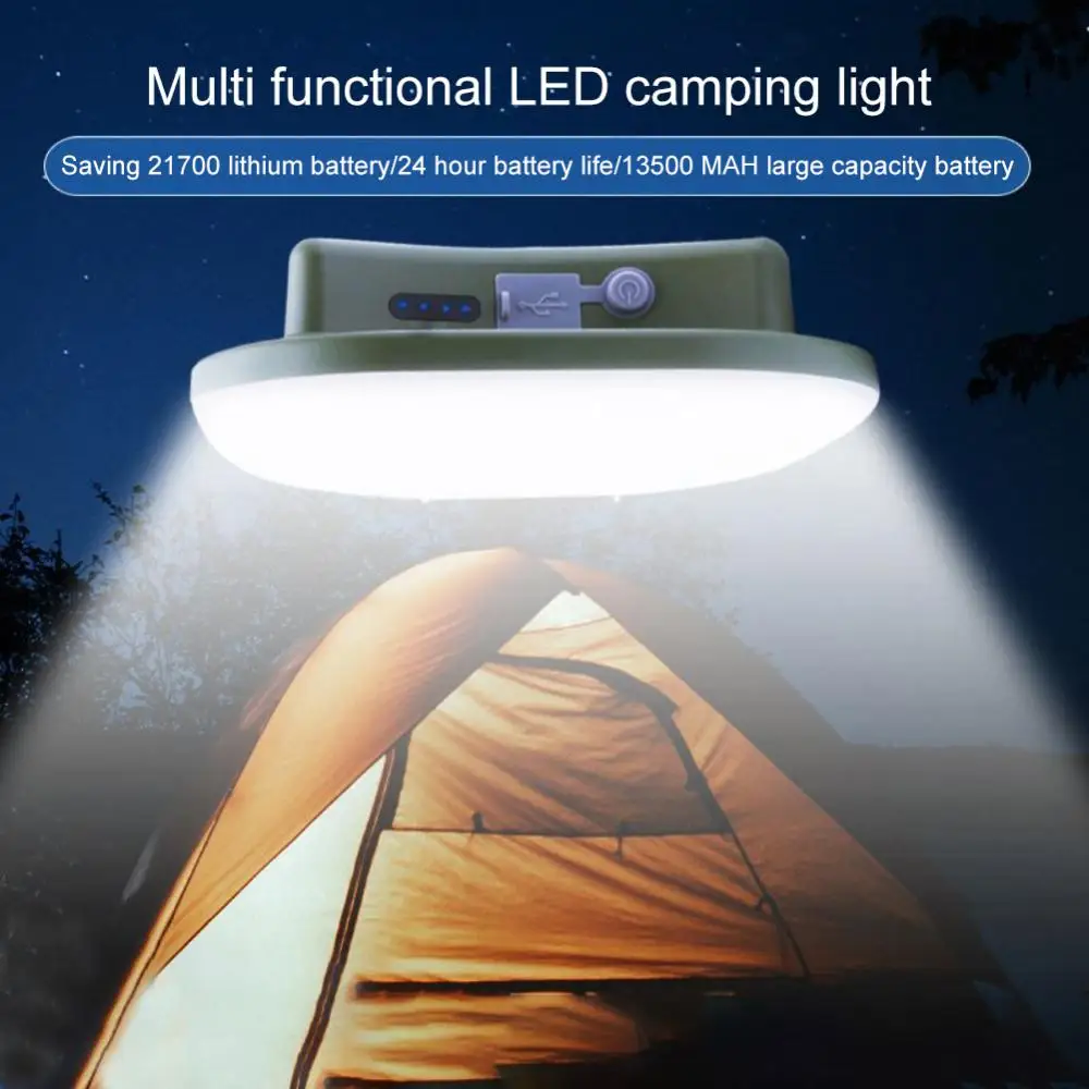 

15600maH New Upgraded Rechargeable LED Camping Strong Light with Magnet Zoom Portable Torch Tent Light Work Maintenance Lighting