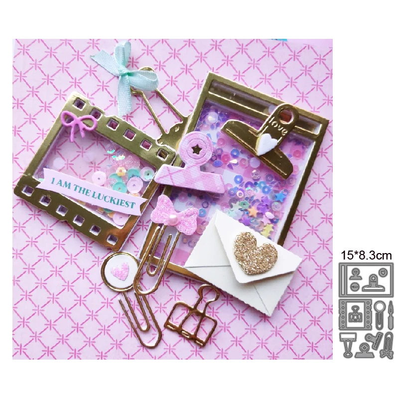 

Clip Bookmark Decoration DIY Metal Cutting Knife Mold Greeting Card Cover Scrapbook Decoration Craft Embossed Knife Mold