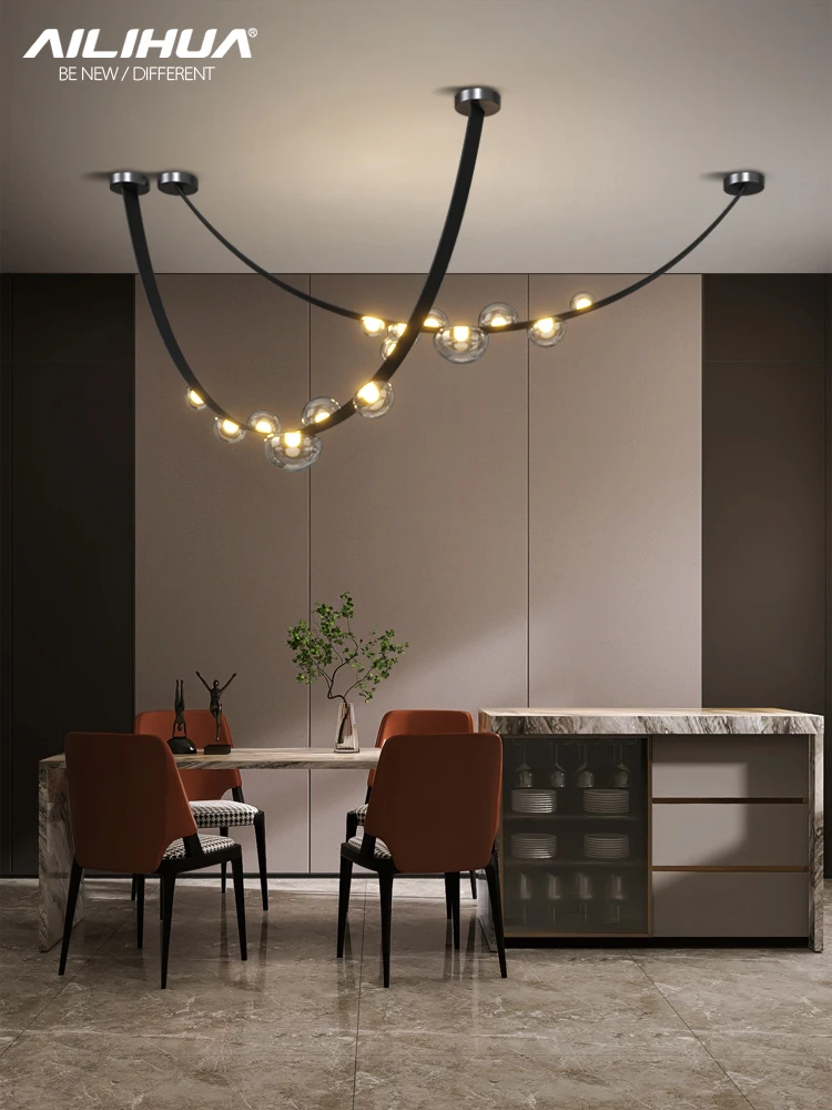 

Итальянская креативная вилла, дуплексная Строительная люстра с ремнем, Дизайнерская кожаная Подвесная лампа для лестницы, столовой, гостиной