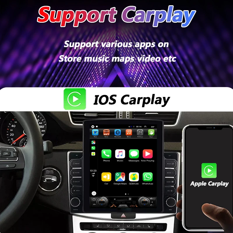 Автомагнитола Kirinavi Android 10 2 Гб GPS-навигационная система приборная панель для VW Passat