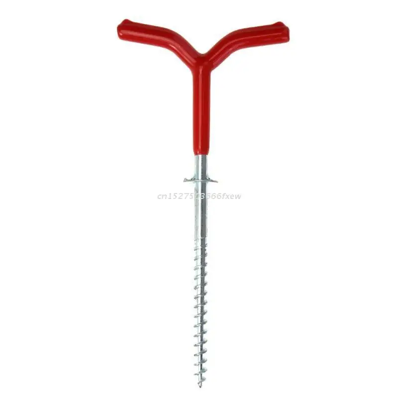 

Heavy Duty Camping Tent Stakes Ice Fishing Screw Rod Stand Screw Threads Ground Anchor Holder Rests Rack Pole Pegs Fixed
