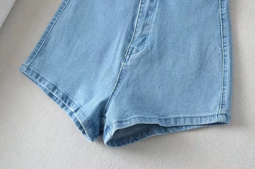 Dave&Di Supper Skinny Bermuda Women Short American Vintage AA Sexy High Waist Denim Shorts