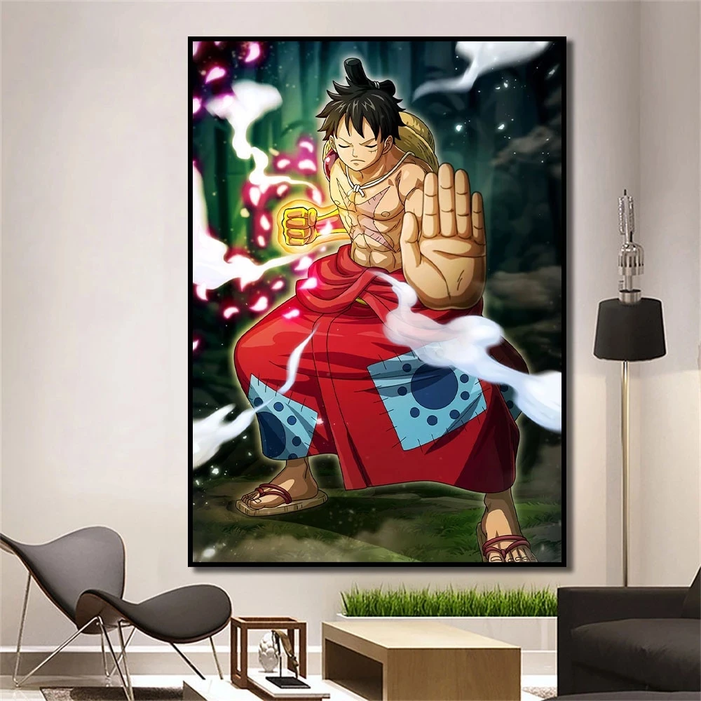 

Japanese Anime One Piece Treasure Luffy Poster Wall Art Decoration Canvas Painting Cuadros Mural Home Kids Room Boy Gift Decor
