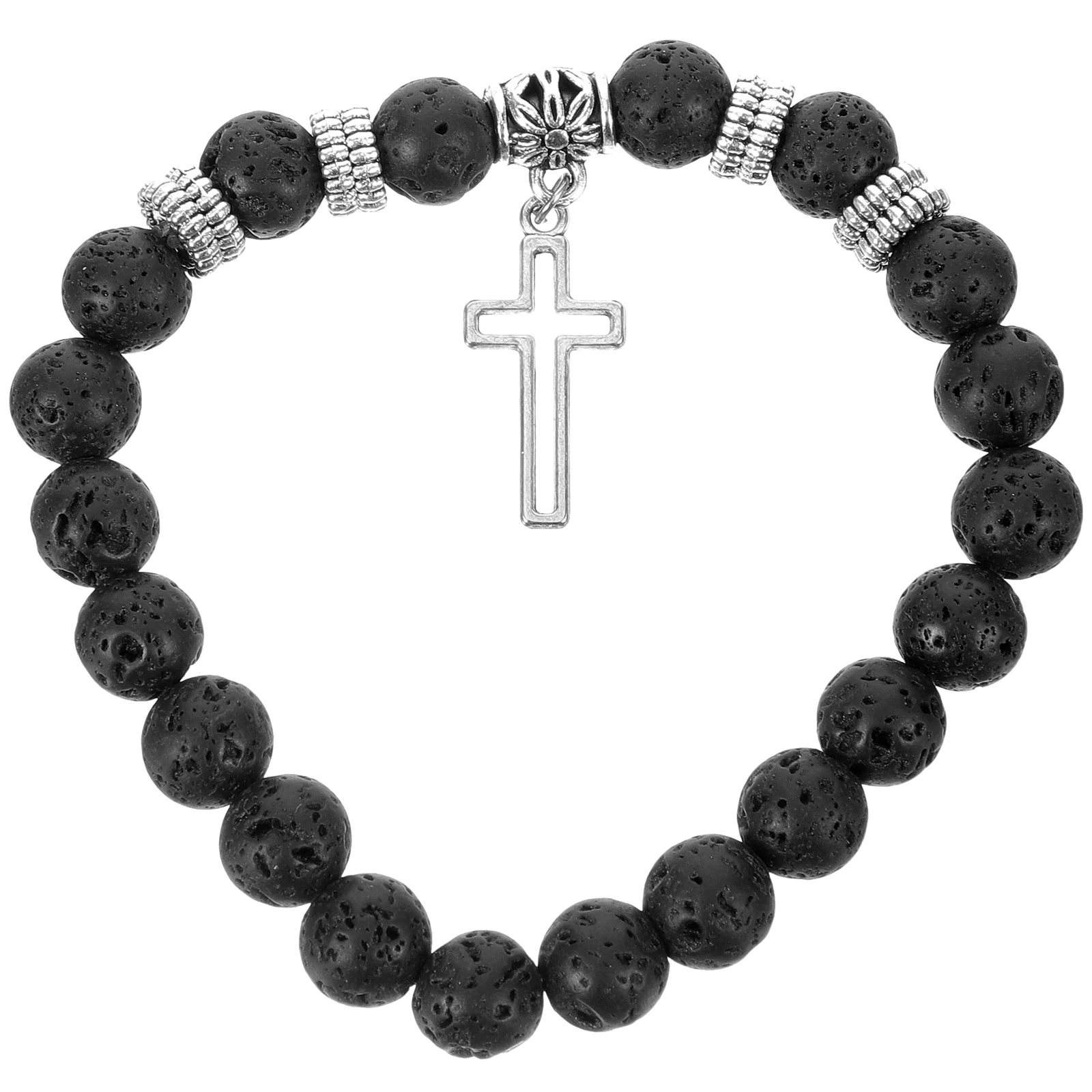 

Bling Ornaments Mens Bracelet Fashionable Wrist Punk Volcanic Rock Man Bracelets Jewelry