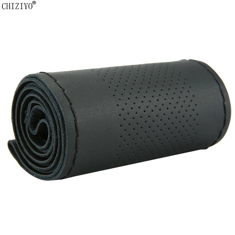 

Кожаная оплетка для руля автомобиля, 38 см