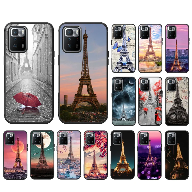 

Phone Case For Xiaomi Redmi Note 11 10 Pro Note 8 Pro 9Pro Note9 9S 10S 9T Redmi 10 9C 9A Love Eiffel Tower Funda Coque Case