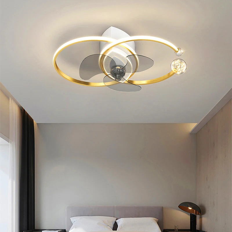 Современные потолочные вентиляторы с подсветильник кой и бесшумным охлаждающим