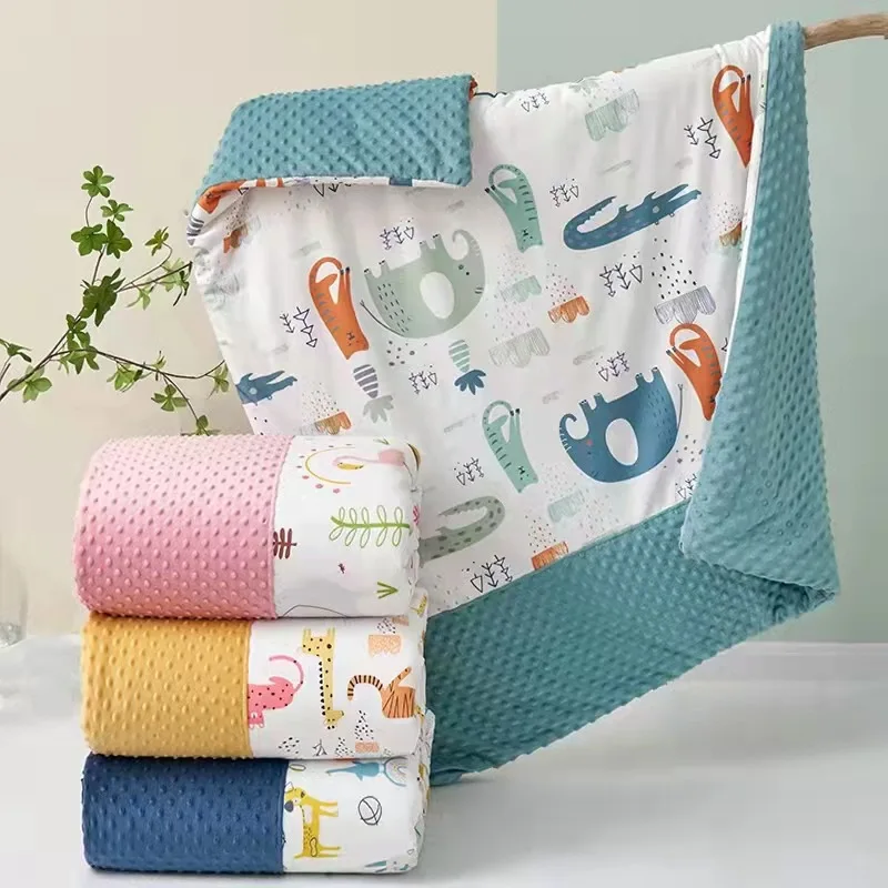 

Детское одеяло в горошек, с наполнителем, 110x140 см