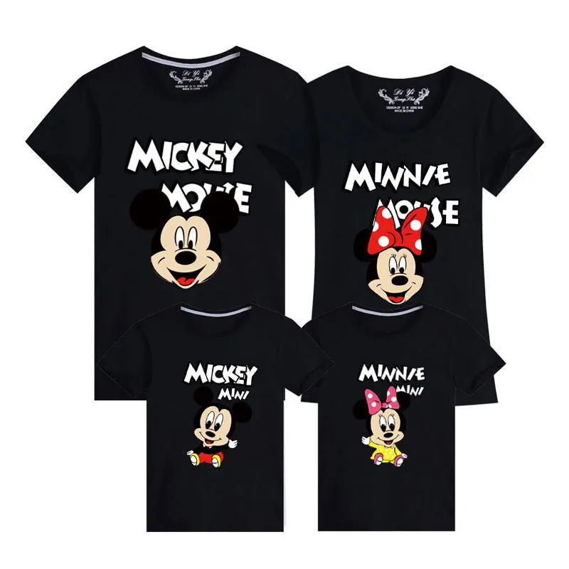 Комплект семейной одежды Disney с Микки Маусом одежда для папы мамы детей футболка