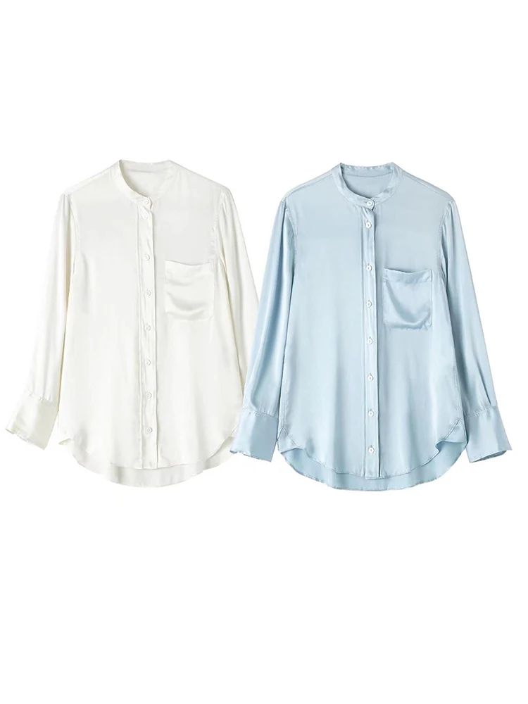 

TFMLN Летняя женская фотография 2022 модные однобортные топы с отложным воротником винтажные футболки корейский стиль Топы