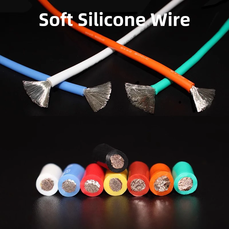 Фото Мягкий силиконовый кабельный провод 9AWG 8AWG 7AWG 6AWG 5AWG 4AWG 2AWG 35 мм2 Термостойкий 200 °   Холодостойкий -60 ° №1