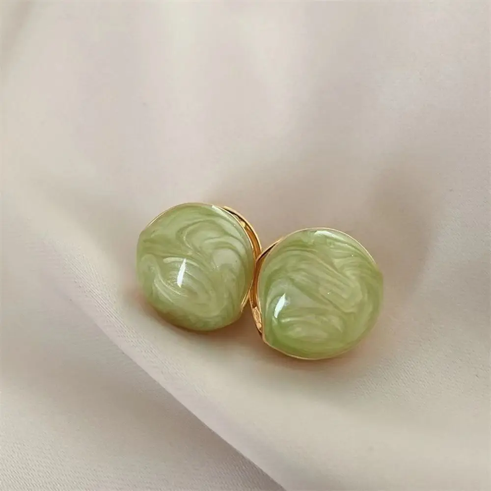 

Oil Fashion Jewelry Girl Gift Niche Design Girl Stud Earrings Korean Style Earrings Women Round Earrings Ear Buckle