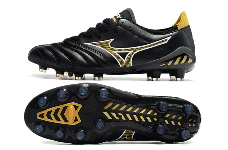 Authentic Mizuno Creation MORELIA NEO III Men's Shoes Sneakers Mizuno Outdoor Sports Shoes Black/Yellow Color Size Eur 40-45