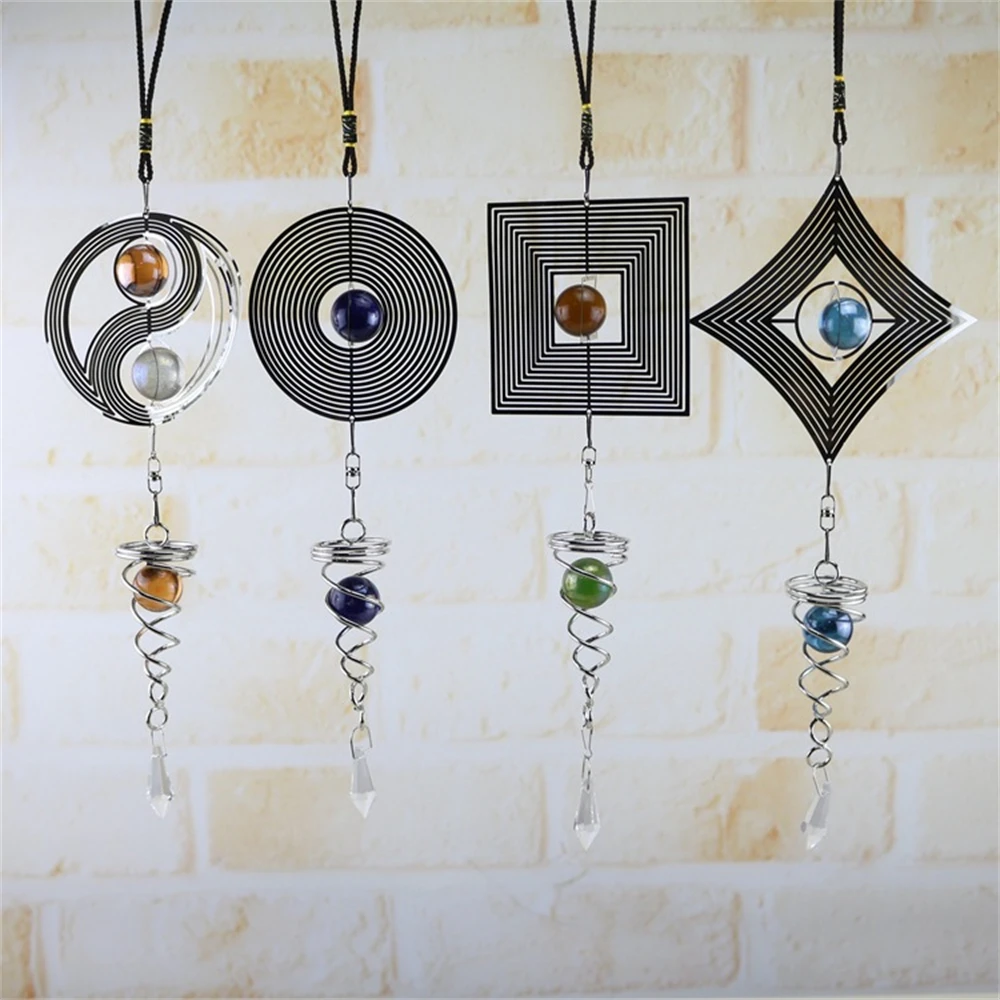 Наружная, жилая, виндгонгдвор, плетеная, ветряная колокольчик с спиральным декором, настенное крепление, украшение для дома