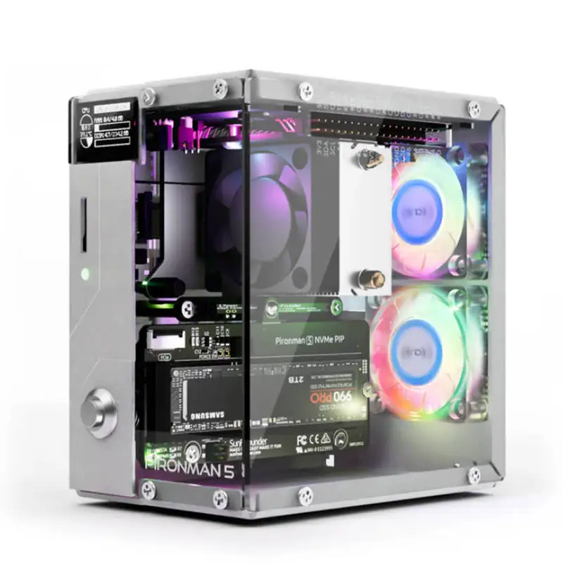 Pironman 5 NVMe M.2 SSD PCIe Mini PC чехол для Raspberry Pi (онлайн-документы EN/DE/JP)