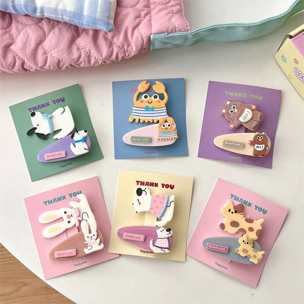 Мини-заколка для волос с животными из мультфильмов японские милые медвежонки