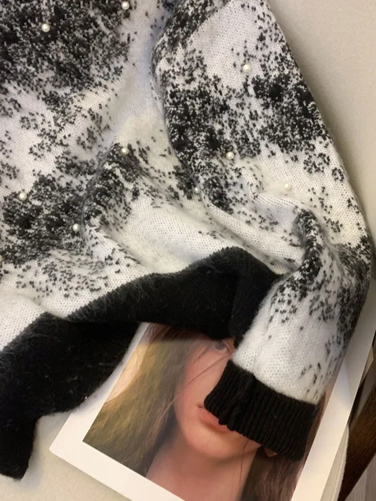 Модный простой классический мягкий вязаный свитер корейские модные окрашенные