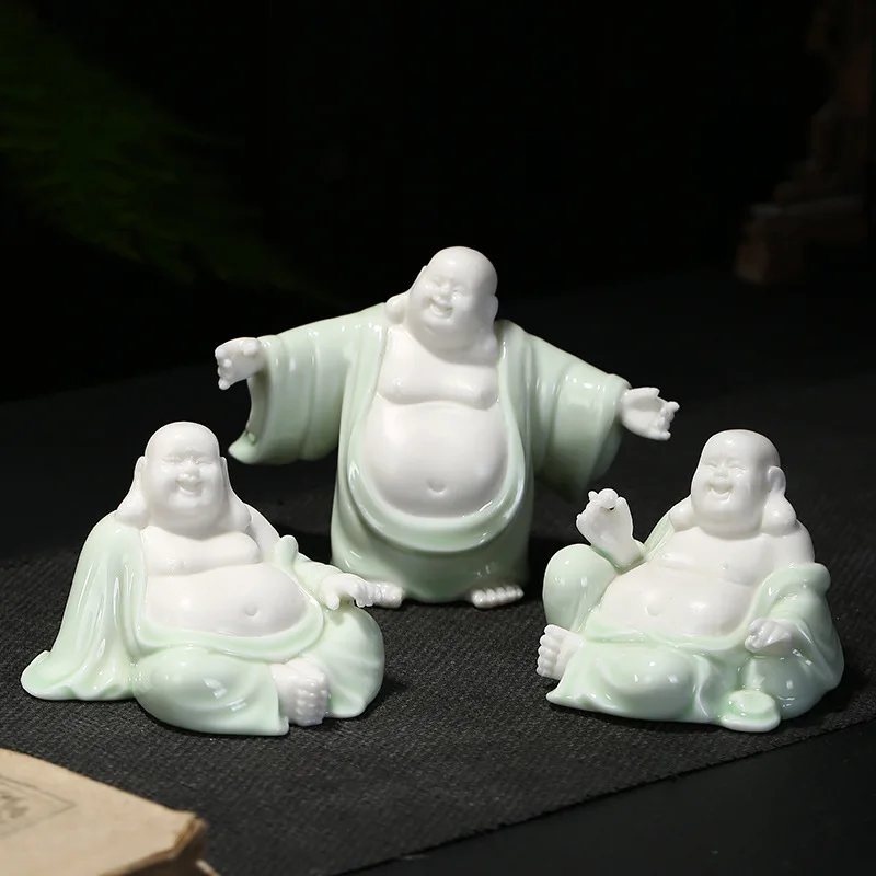 

Керамическая статуя Будды, статуя будды ручной работы в современном искусстве, китайская статуя Будды для дома, гостиной, украшение для чай...