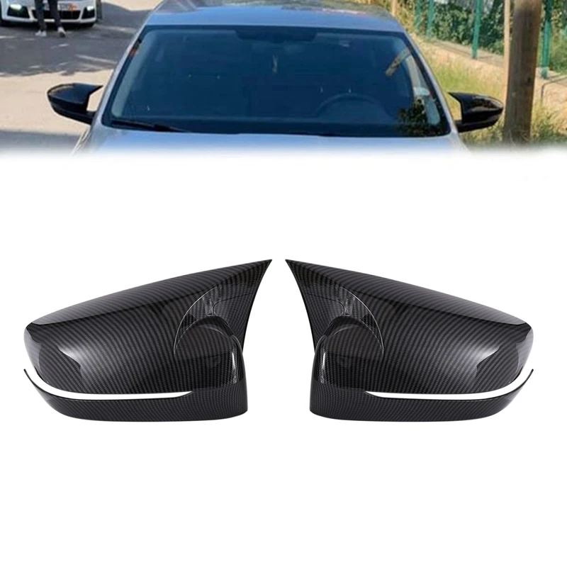 

Car Ox Horn Rearview Side Glass Mirror Cover Trim Frame Side Mirror Caps For Skoda Octavia 2018-2020