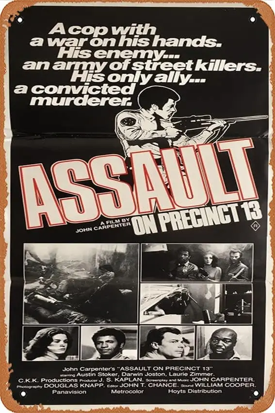 Zuhhgii Assault On Precinct 13 1976 Винтажный постер фильма Оловянная вывеска Ретро