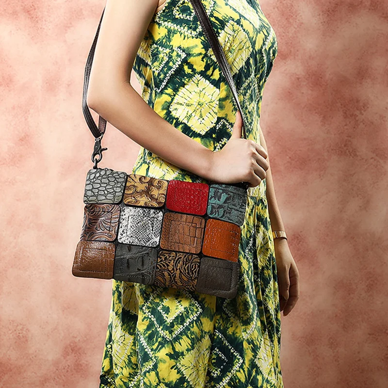 

Luufan Fashion Women Ethnic Style Shoulder Bag Clutch Purse With Shoulder Strap Hand Bag Dual Use Female Day Clutch New
