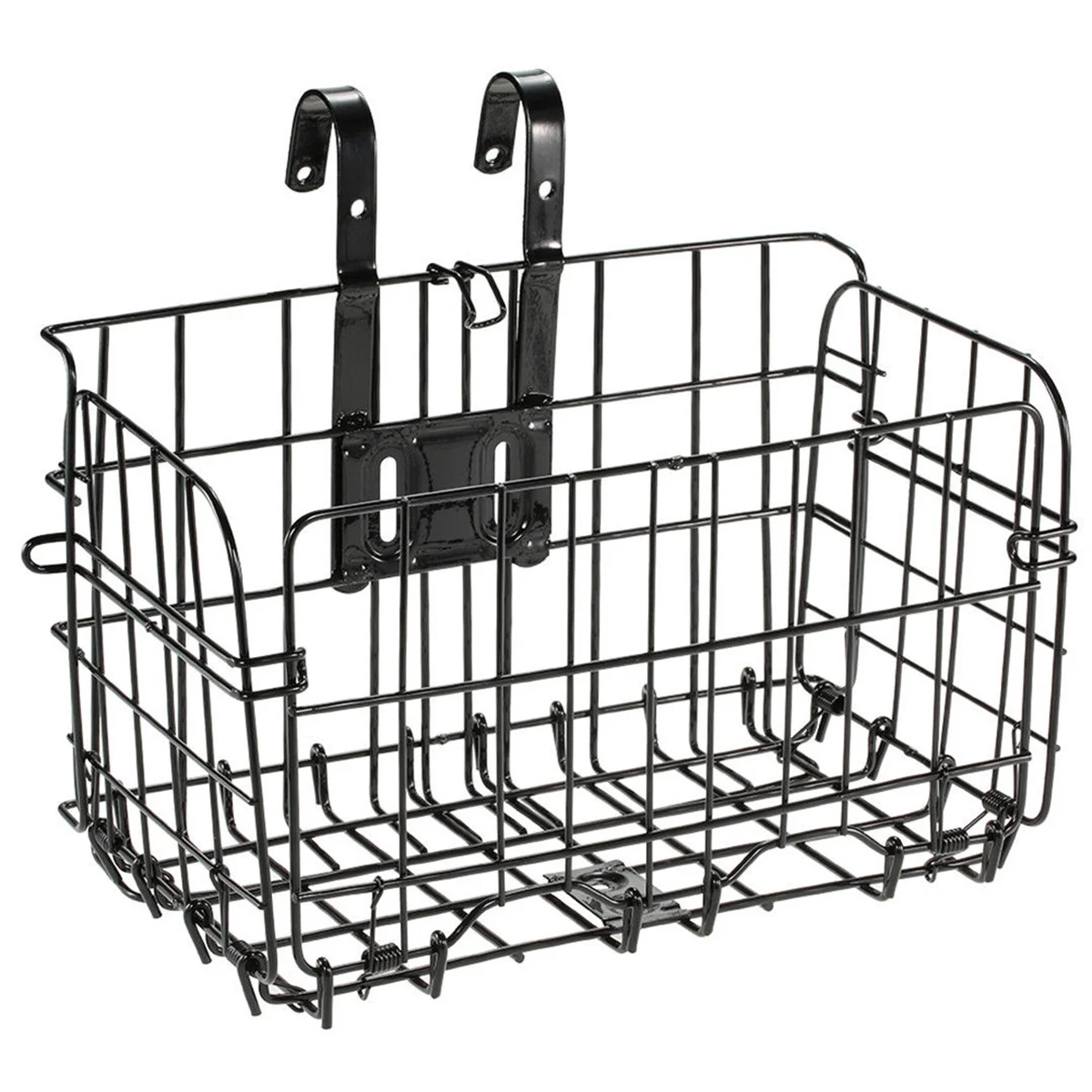 

Detachable Metal Front Bike Basket with Handles Front Handlebar Basket Back Saddle Luggage Basket for Man Boys Woman