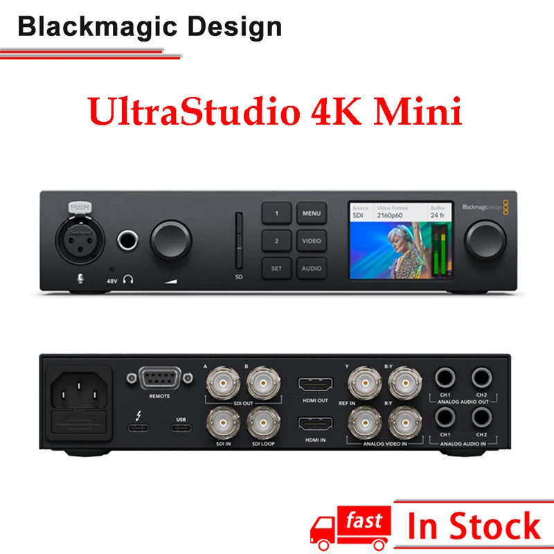 

Blackmagic Design UltraStudio 4K Mini BMD 3G-SDI/HDMI Professional Broadcast Video Switcher For New Media Live Broadcasts