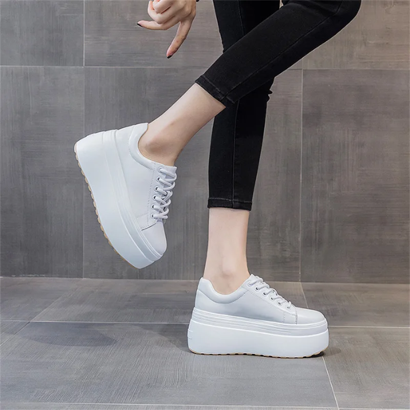 Женская повседневная обувь из натуральной кожи вулканизированные женские